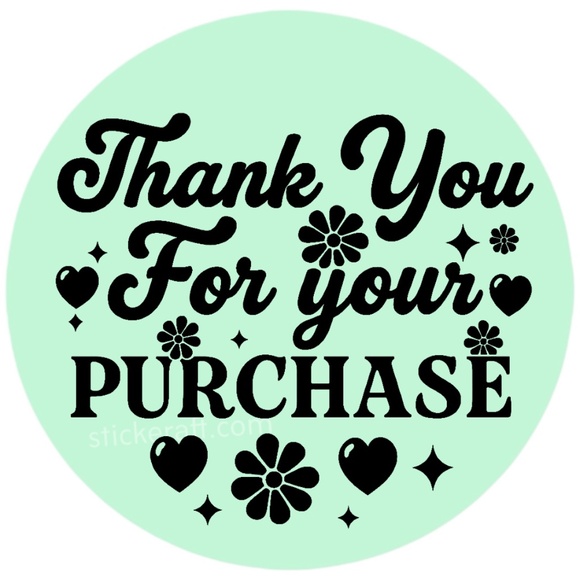 STICKERAFT Other - Thank You for Your Purchase Stickers – 2" Round Labels for Packaging – 100 PCS